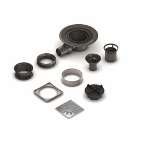 Wedi Fundo Point Drain Horizontal DN50 - Square