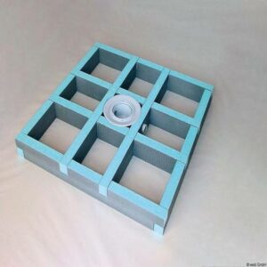 Wedi Fundo Primo Floor Element Easy Set Square Central Drain 900mm x 900mm x 100mm