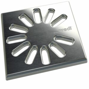 Wedi Fundo Fino 1.1 Stainless Steel Drain Grate 115mm x 115mm x 5mm Square