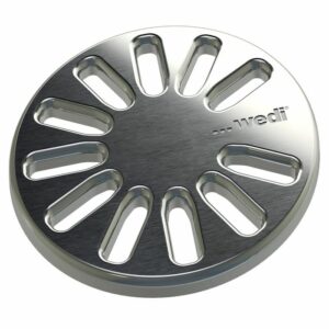 Wedi Fundo Fino 1.2 Stainless Steel Drain Grate 115mm x 115mm x 5mm Round