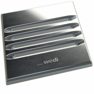 Wedi Fundo Fino 2.1 Stainless Steel Drain Grate 115mm x 115mm x 5mm Square