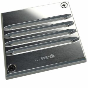 Wedi Fundo Fino 2.3 Stainless Steel Screw In  Drain Grate 115mm x 115mm x 5mm Square