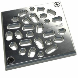 Wedi Fundo Fino 3.3 Stainless Steel Screw In Drain Grate 115mm x 115mm x 5mm Square
