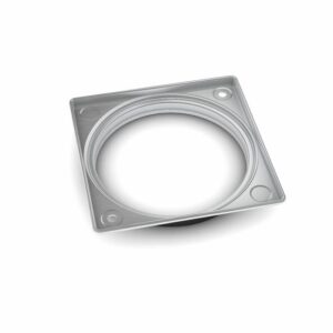Wedi Fundo Fino Stainless Steel Drain Frame Extra Flat 120mm x 120mm x 6.2mm Square