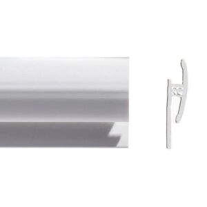 Altro Whiterock Two-part Cut Tile Transition Trim White 2500mm - A832/25