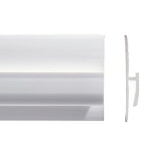 Altro Whiterock Single-part Cut Tile to Resin Trim White 2500mm - G834/25