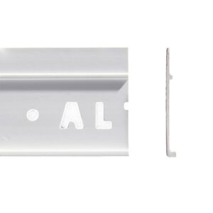 Altro Whiterock Single-part Concealed FL/WALL Transition Strip White 2500mm - G835/25