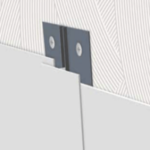 Hi-Clad Division Bar Two Part (H Trim) - Top & Bottom 3000mm Satin White