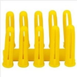 Wall Plastic Plugs Yellow 5mm (Box of 100)