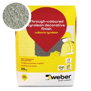 Weber Cullamix Tyrolean Stone Grey Render 25kg - Pack of 10