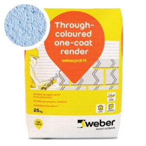 Weberpral M Azure Blue Render 25kg - Pack of 10